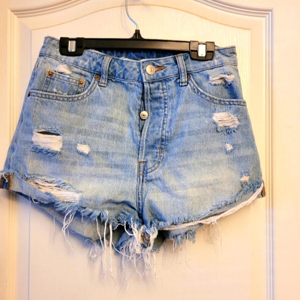 Distressed Jean shorts